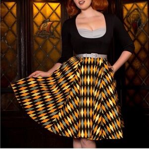 Pin Up Harlequin print dress